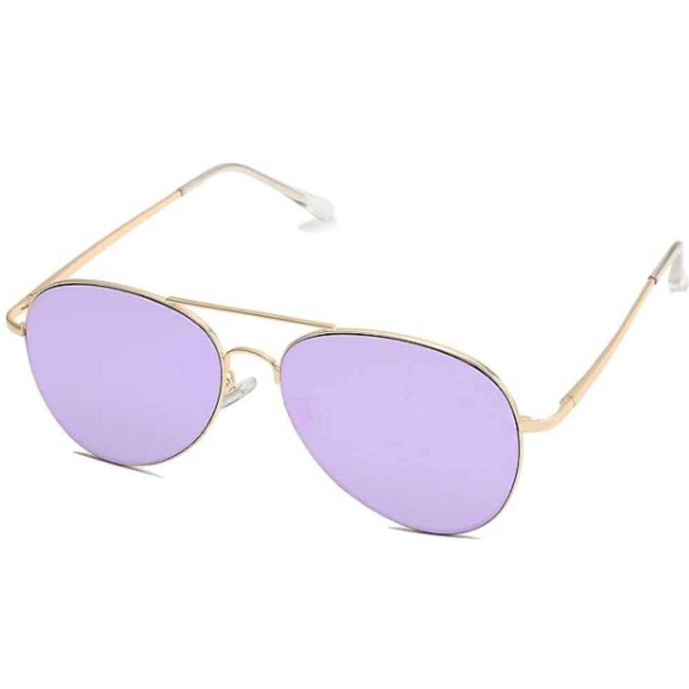 Classic Aviator Sunglasses Metal Spring Hinges SJ1030 Purple